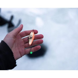 Freedom Tackle Hammered Minnow Jigging Spoon Cast, Jerk or Vertical Jig Fishing Lure, Great for Ice Fishing, Silver, 2 1/4" (3/8 Ounce)