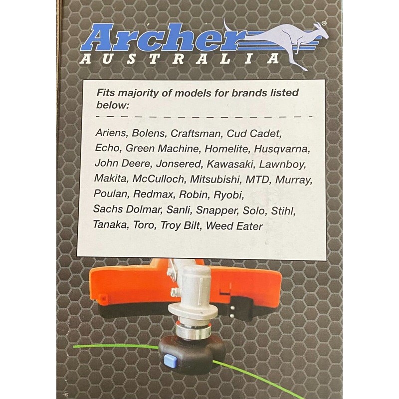 Archer Universal Mount Trimmer Head Replaces Shakespeare Push-N-Load 14547