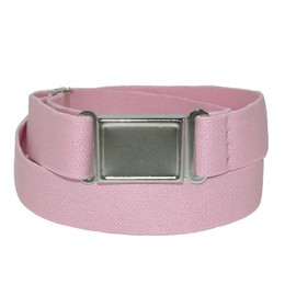 CTM® Plus Size Elastic Belt with Magnetic No Show Flat Buckle, Light Pink