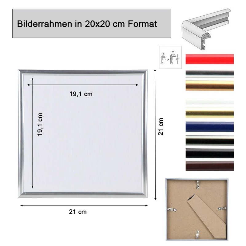 Ideal New Lifestyle Plastic picture frame, square: 20x20 cm, 30x30