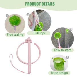 Wzxlj.Y® Dog Pooper Catcher Scooper for All Dog,Telescopic Dog Poop Catcher with 120 Bags, Best Pet Waste Removal Tool with 30" Extendable Handle Easy Clean for Pet