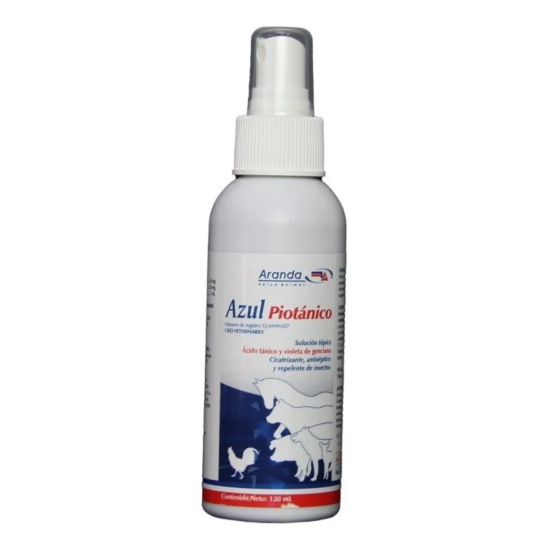 Azul Piotanico 120ml Cicatrizante Heridas Repelente Perros