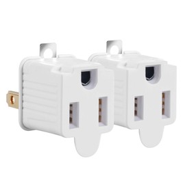 TENINYU Grounded Adapter 3-Prong to 2-Prong Outlet Converter - 3 Pin to 2 Pin Plug Socket Adapter Extension for Electrical Cord, Household, Workshops, Industrial, Machinery (6 Pack)