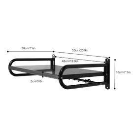 ILWorkTLs Wall Mount Microwave Oven Shelf with 6 Hooks,Wall Microwave Shelf for Kitchen,Black