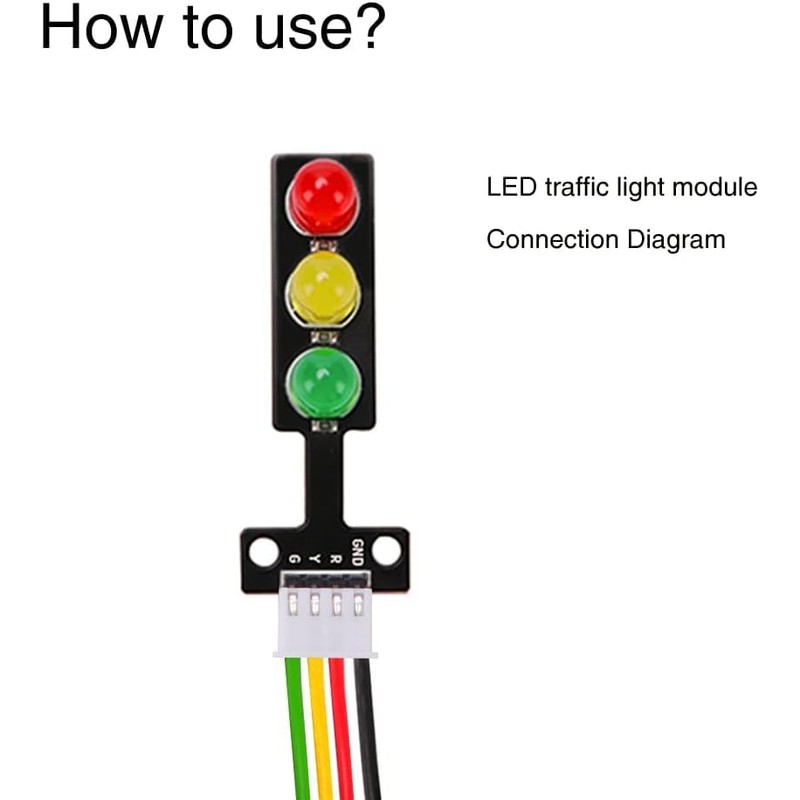 Mini Traffic Light LED Display Board Module 3.3-5V Compatible with