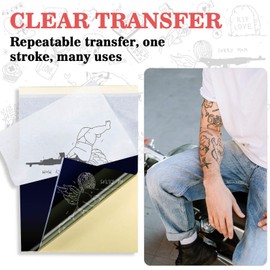 Sukh 20PCS Tattoo Transfer Paper - Tattoo Stencil Paper for Tattooing Thermal Transfer Paper Transfer Paper Tattooing Temporary Tattoo Paper for Tattoo Stencils Kit Tattoo Supplies 8.5 X 11Inch
