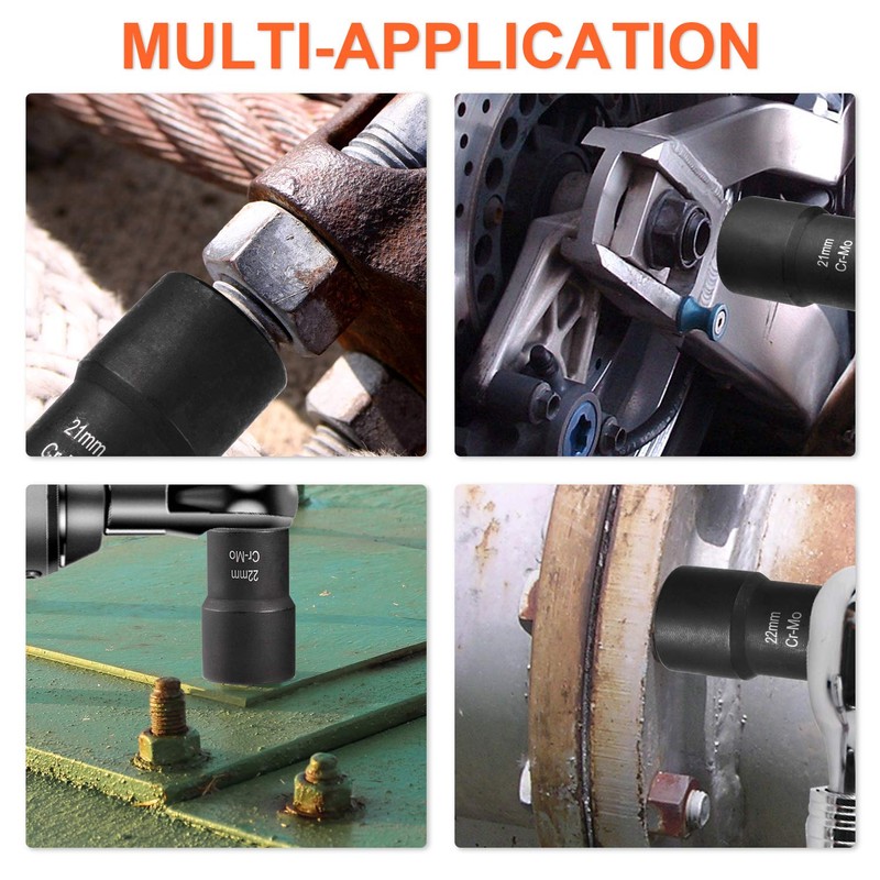 THINKWORK 1/2 Inch Drive Lug Nut Removal Tool, 5-Piece Wheel