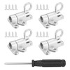 Lpraer Pack of 4 Automatic Locking Door Bolt Spring Lock