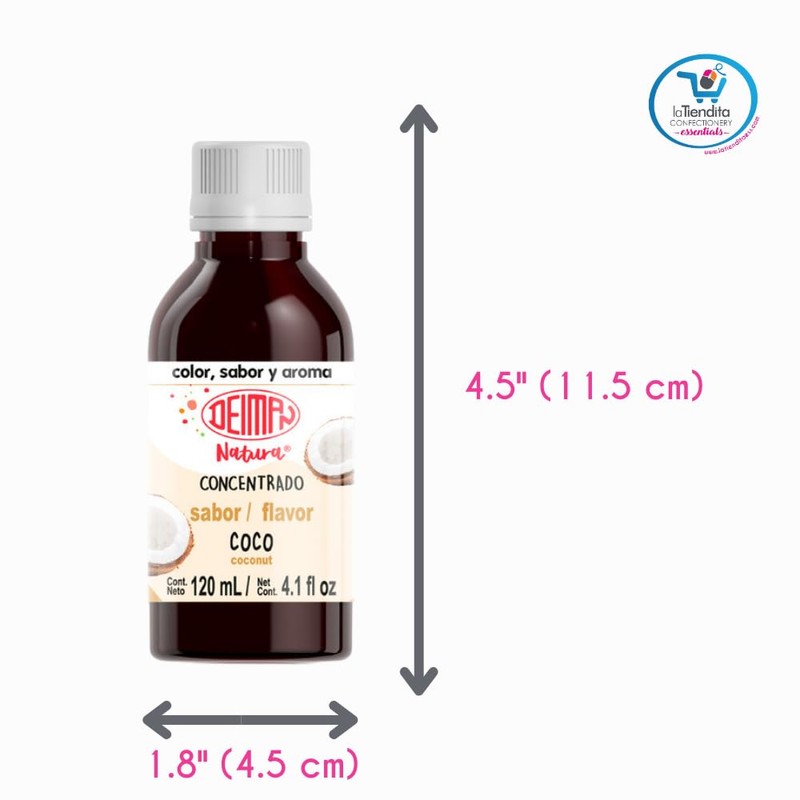 Deiman Natura Artificial Food Flavoring Coconut Concentrate (4 fl oz)