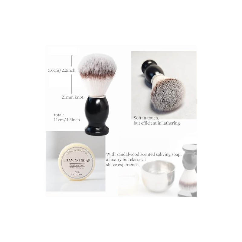 Shaving Brush Set for Men, 4pcs (Set 2)