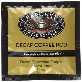 Baronet Coffee Decaf Chocolate Fudge Coffee Pods, 54 Count