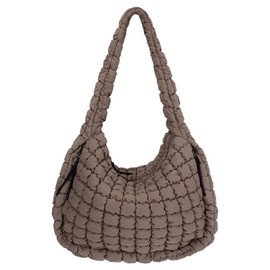GSenhui Gesteppte Tasche Groß, Puffer Tasche Crossbody Bag Puffy Tote Bag Stepptasche zum Umhängen, Baumwolle Quilted Bag Hobo Bag Einfarbig Daunen Puffer-Tragetasche