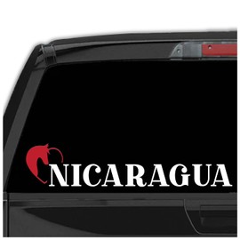 Western Nicaragua Decal Stickers para Carros Calcomanias para Autos Nicaragua Decal for Cars and Trucks Latin Heritage (2" x 10")