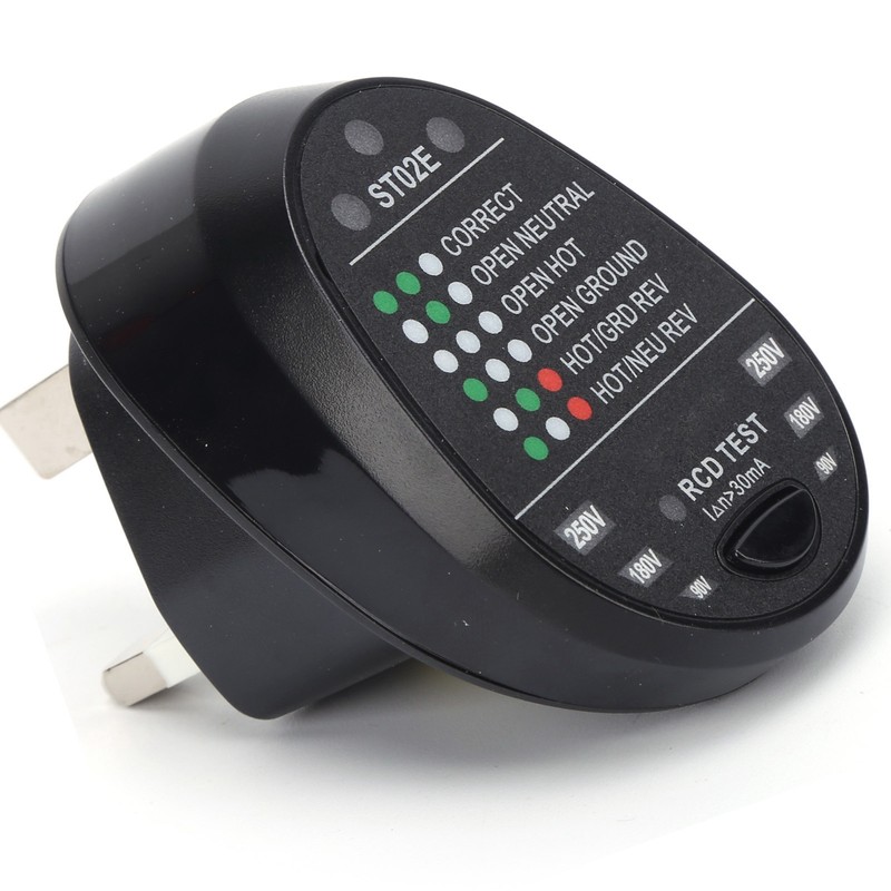ST02E Socket Tester with LED Display Power Polarity Detector for
