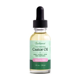 Cold-Pressed Castor Oil – 100% Pure & Hexane-Free | Hair Growth, Eyelashes & Eyebrows Serum | Deep Moisturizer for Skin & Face | Ideal for Castor Oil Packs & Scalp Treatment (1 FL. Oz.)