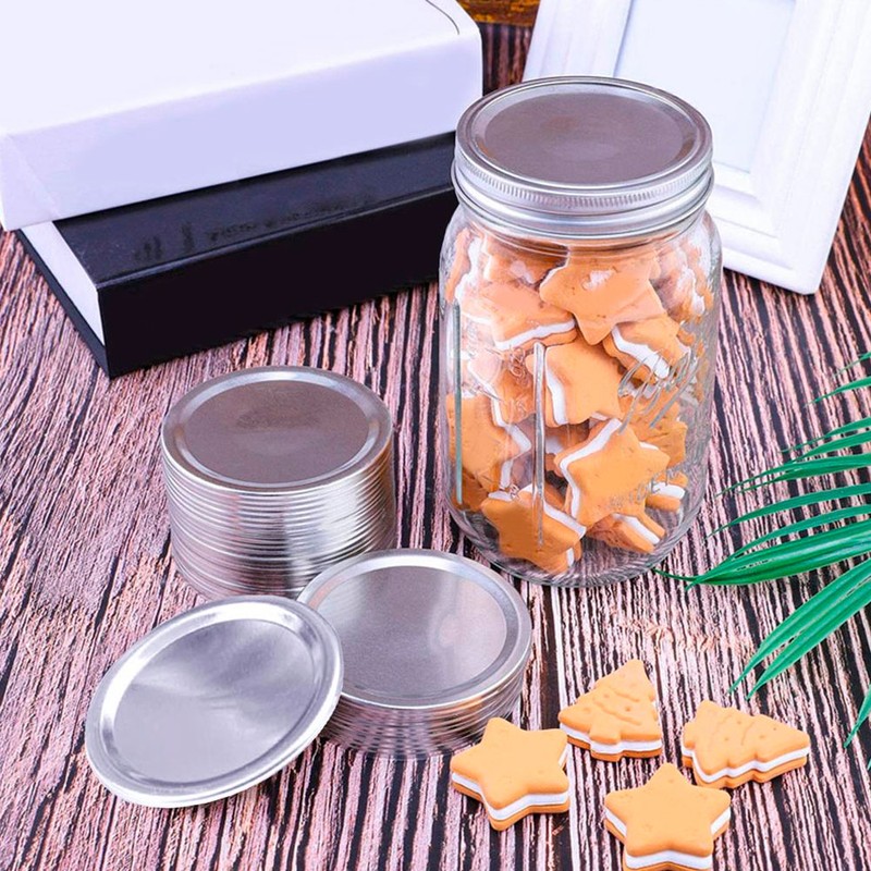 Stainless Steel SplitType Mini Glass Jar Lids Container Sealing Cover