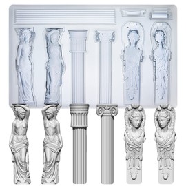 Art Mold for Polyclay Air Dry Clay Plaster, Decorative Column and Sculpture Statue