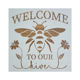 Grekywin Bees and Honeycomb Paint Stencils - 12Pcs Different Templates for Painting Spraying, Sponge Roller Painting, Crayon Drawing, DIY Craft (15 x 15cm)