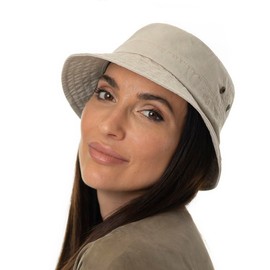 Stetson Delave Cotton Hat Women/Men | summer fishing holiday Spring-Summer | S (54-55 cm) brown