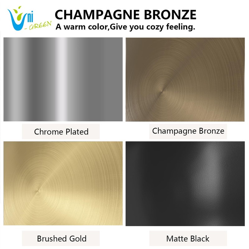 Uni-Green Champagne Bronze Kitchen Sink Drain for Standard 3-1/2 inch