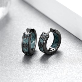 Cross Earrings 925 Sterling Silver Black Cross Earrings Black Hoop Earrings Christian Gifts for Women Men