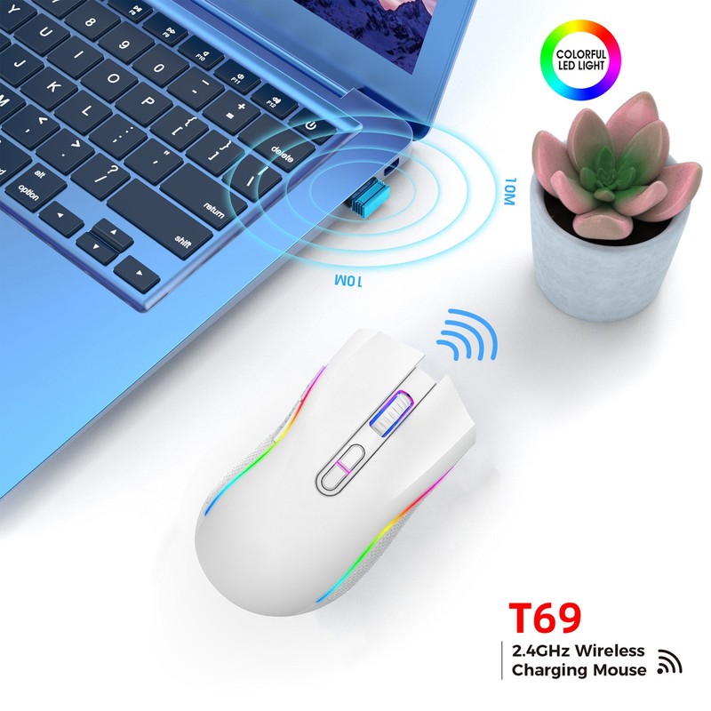 Wireless Mouse 2.4G USB Receiver 800 to 4800 DPI Ergonomic