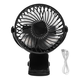 W‑06 Mini USB Fan Portable Desktop Rechargeable Low Noise Handheld Electric Clip FanBlack