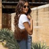 Sunwel Fashion Women Western Small Fringe Underarm Purse Shoulder Bag
