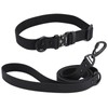 JIPIMON Waterproof Dog Collar and Leash Set Adjustable Quick Release