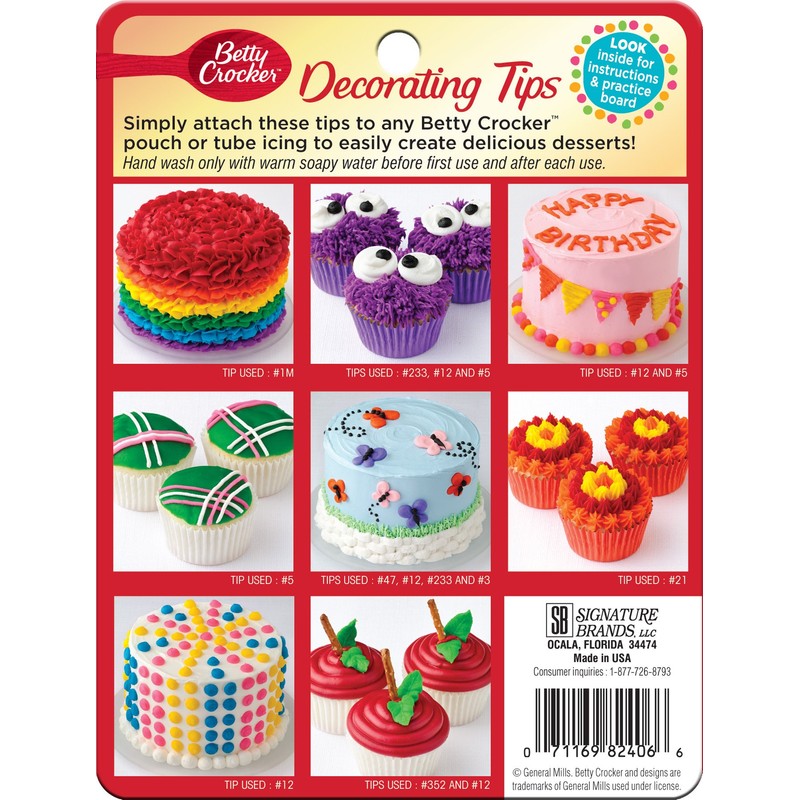 Betty Crocker Decorating Tips Variety Pack, 8 Count (Pack of