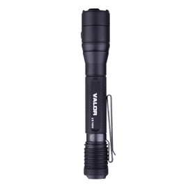 PowerTac Valor 800 Lumen Compact Flashlight, High-Performance EDC Light, 138m Beam, IPX8 Waterproof, Durable Aluminum Body, Pocket-Sized Tactical Flashlight for Everyday Carry(W/Clip)