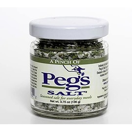 Peg's Salt (Original) 3.75 oz Seasoned Salt for Every Meal--Gourmet Seasoning--No MSG--No Sugar or Fillers