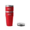 YETI Rambler Stackable Tumbler with Magslider Lid, Rescue Red, 20
