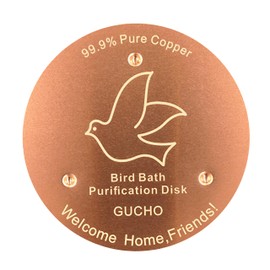 GUCHO Bird Bath Copper Disk,Bird Bath Purification Disk,0.6mm Thickness 99.99% Pure Copper for Physical Safe Water Cleaning All-Seasons,Universal Fit for Outdoor Backyard Birdbaths Bowl