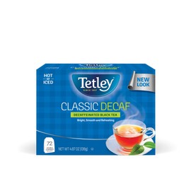 Tetley Black Tea, Decaffeinated Classic Blend, 72 Tea Bags (Pack Of 12)