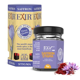 Exir, Saffron Threads, Premium Quality Spice for Paella, Risotto, Tea, and All Culinary Uses, 5-grams (0.18-ounce)