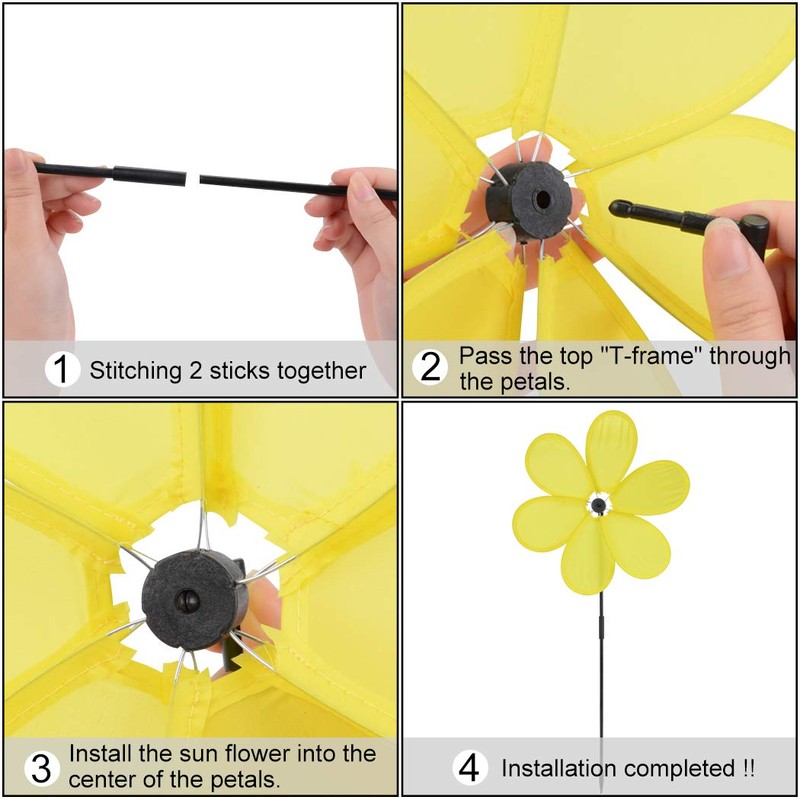 B bangcool Wind Spinners Sunflower Lawn Pinwheels Windmill Party Pinwheel
