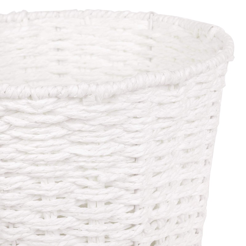 Zuvo Round Wicker Waste Paper Bin and Basket- Rubbish Basket