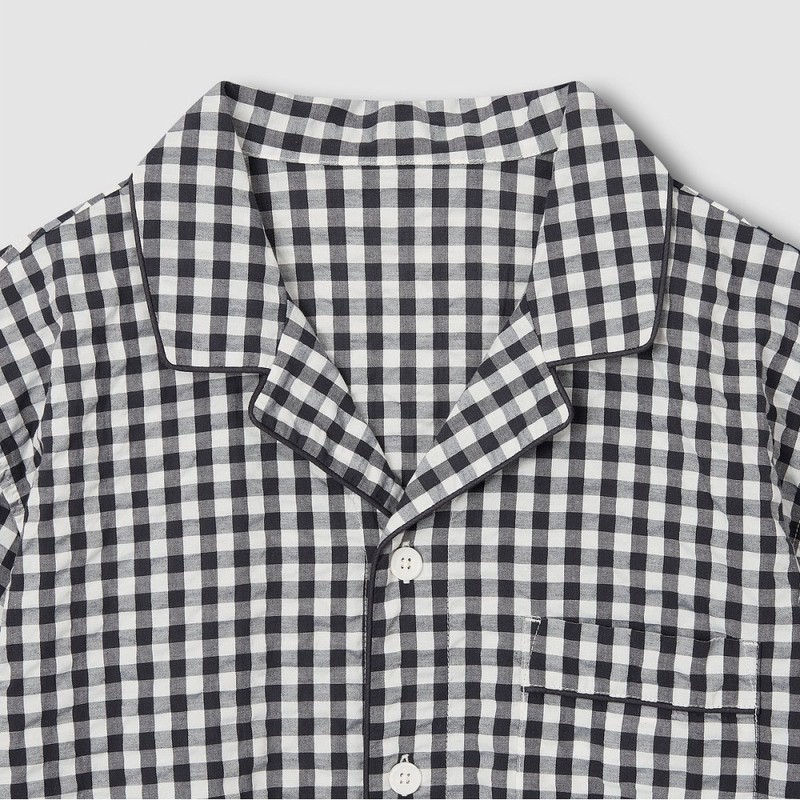 JAJU [JAJU] Men's Seersucker 5-part Pajama Set_Light Charcoal