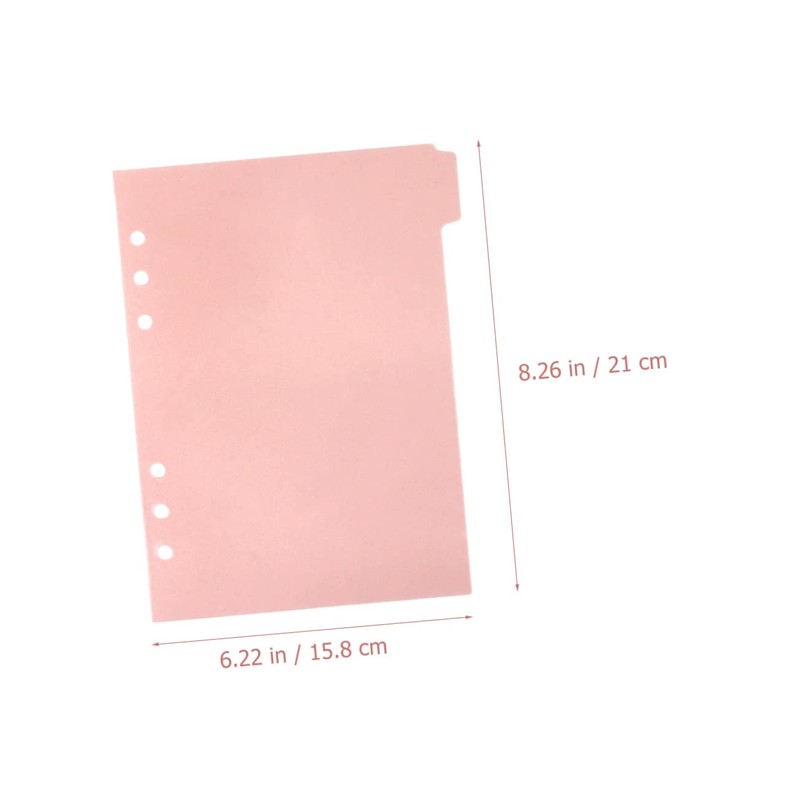 HOODANCOS 6pcs Notebook Separated Pages Planner Inserts Notepad Tabs Recipe