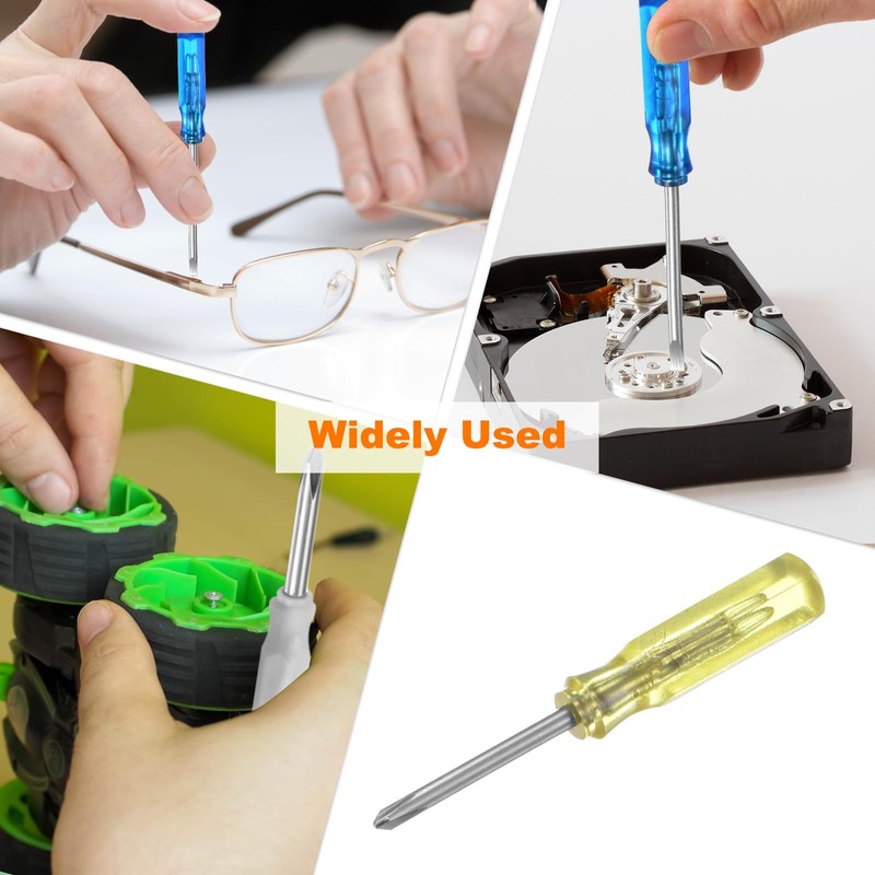 sourcing map 2Pcs PH0 Mini Phillips Screwdriver 2mm Magnetic Cross