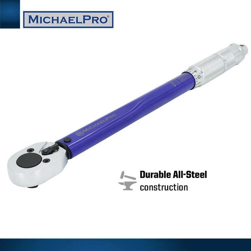 MichaelPro 3/8-Inch Drive Click Torque Wrench, 10 – 80 ft-lb