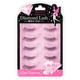 Diamond Lash [no.004] 5 Pairs (for upper eyelashes) With a natural sense of volume and a mode that makes your eyes stand out