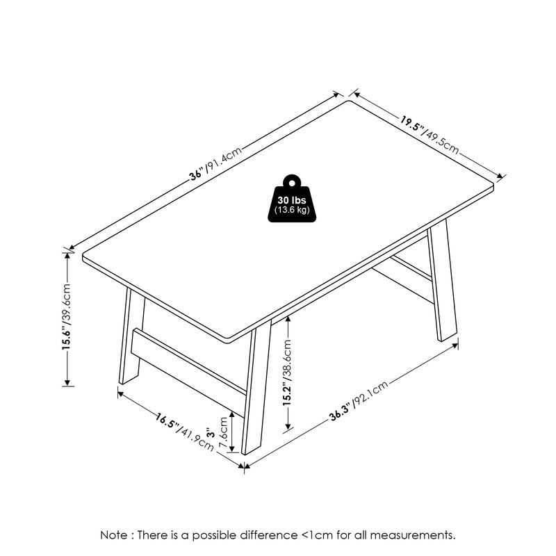 Furinno Beginning Coffee Table, White
