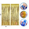 Newhomestyle 2 Pack Metallic Tinsel Foil Curtains Streamer, 3 * 8