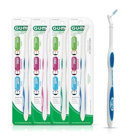 GUM Proxabrush - Recambios de mango permanente, compatible con cepillos interdentales Go-Betweens, púas de hilo dental para dientes, aparatos
