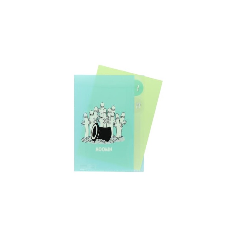 Sunstar Stationery S2174154 Moomin Clear File, 5 Pockets, Summer, 2025
