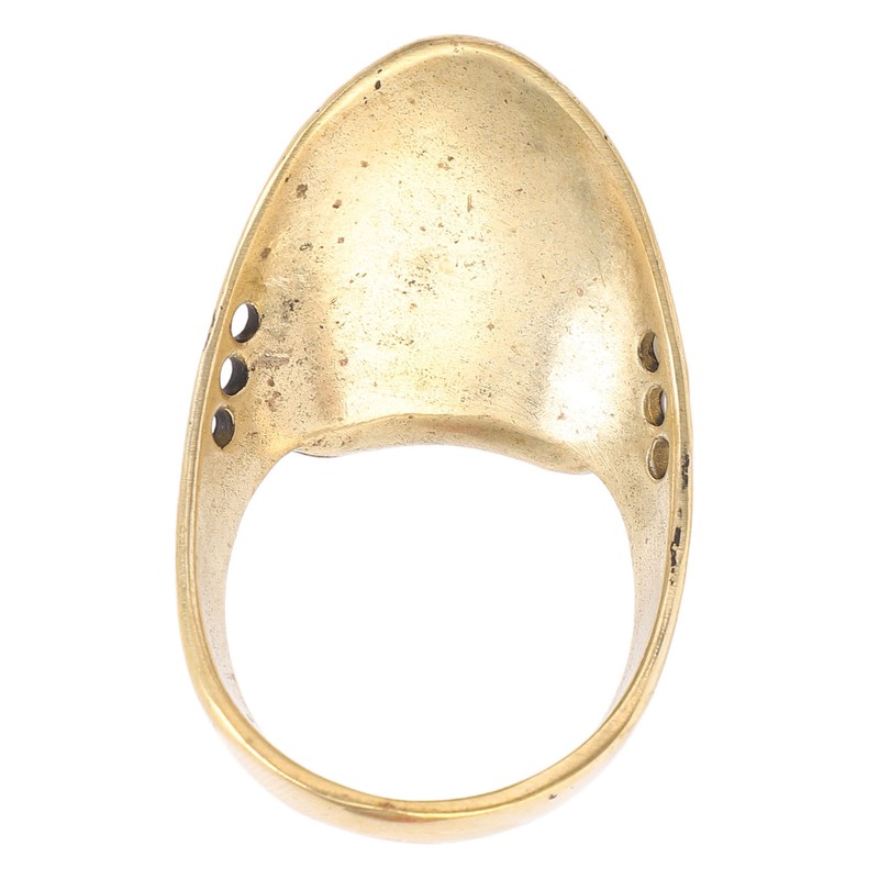 Brass Archery Thumb Ring Portable Finger Protector with Anti Lost