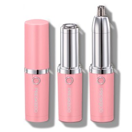 PRESKBOO Facial Hair Remover for Women,Hair Remover for Face,Lip,Painless Peach Fuzz Remover,Facial Hair Removal,Ladies Face Shaver/Razor,Epilators,Nose Trimmer,ROSE/VX5W
