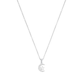 Prinzessin Lillifee Necklace with Pendant, Girls' Children's Necklace, with Synthetic Zirconia, 35 + 3 cm, Silver, Comes in Jewellery Gift Box, 35 + 3, Sterling Silver, Cubic Zirconia